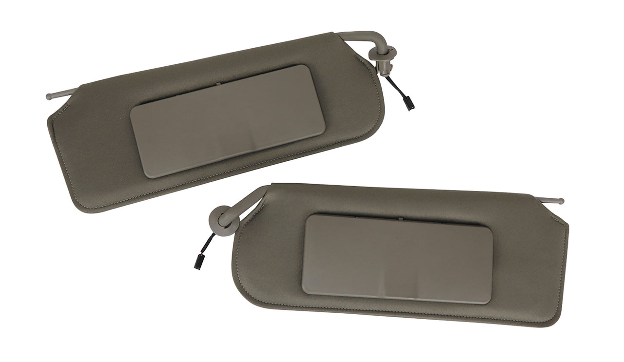 1997-2004 Corvette Replacement Sun Visor Set W/LED Lit Mirrors - Shale - CA-71531-Corvette-Store-Online