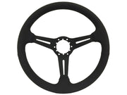 1968-1982 Corvette Suede Steering Wheel W/Slotted Spokes - Black - CA-72124-Corvette-Store-Online