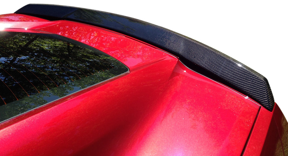2014-2019 Corvette HYDRO CARBON FIBER BLADE STYLE SPOILER - GLOSS FINISH - NO DRILL DESIGN - CA-72945-Corvette-Store-Online