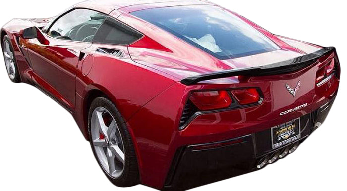 2014-2019 Corvette HYDRO CARBON FIBER Z51 STYLE HIGH RISE SPOILER - GLOSS FINISH - CA-72946-Corvette-Store-Online