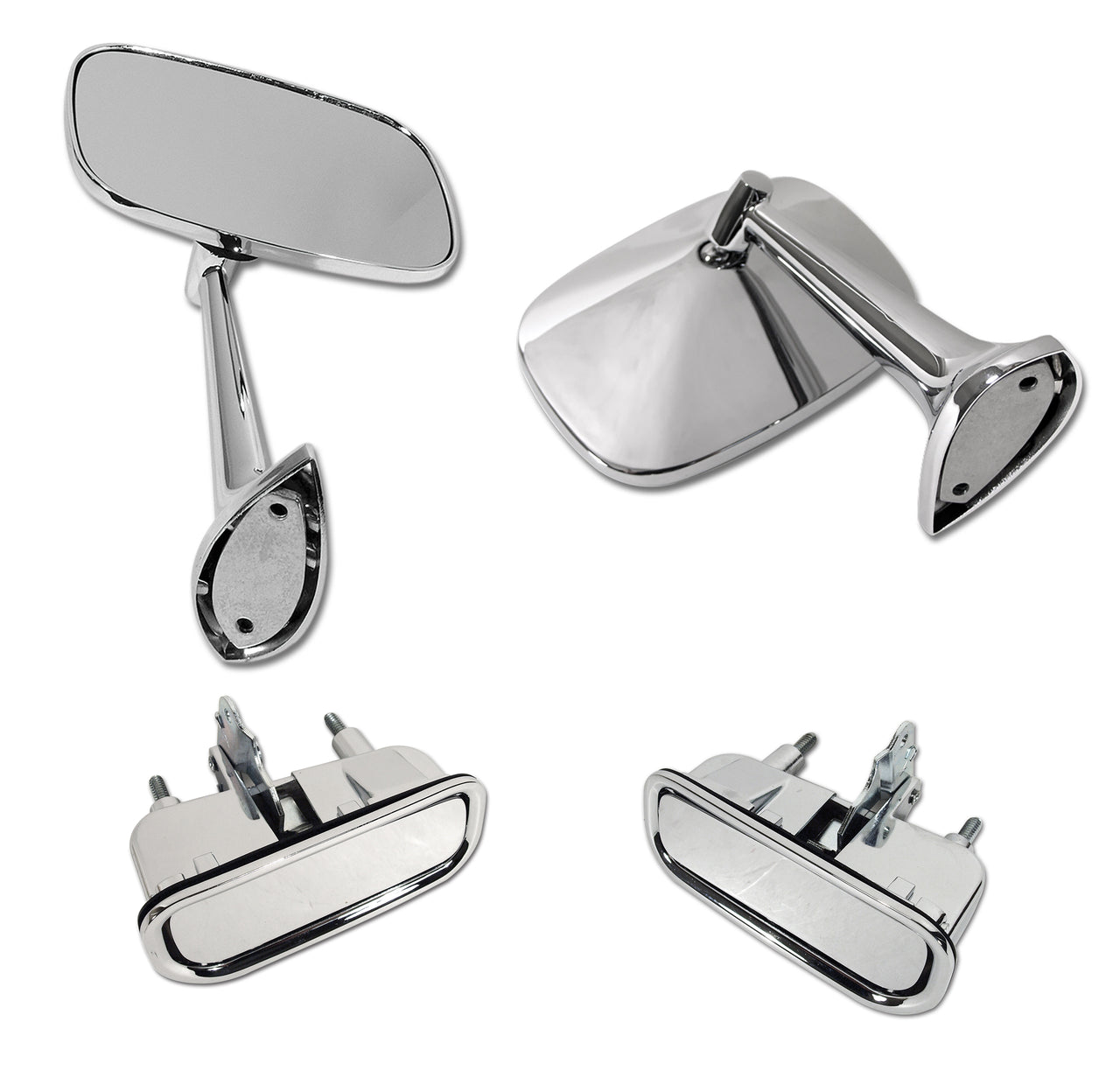 1969-1974 Corvette Door Chrome Kit - Mirrors and Door Handles W/Gaskets - CA-73055-Corvette-Store-Online