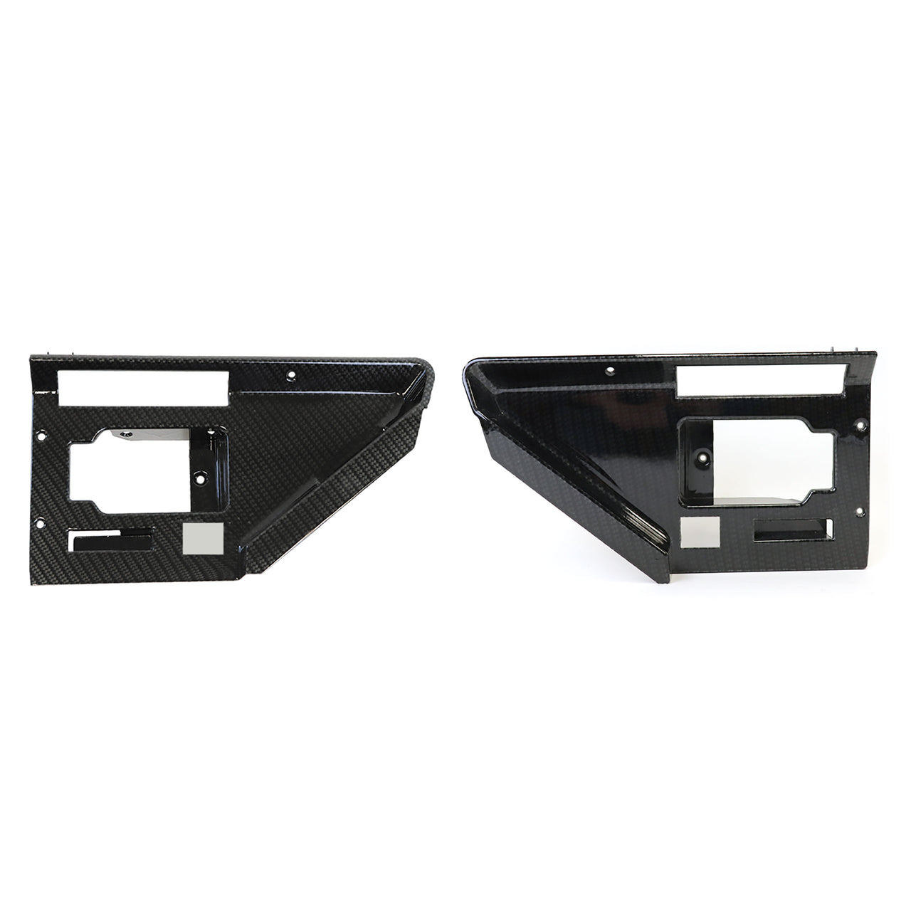 1986-1989 Corvette Hydro Carbon Fiber Door Open Latch Bezel with Power Locks Set - Gloss Finish - CA-73062CG-Corvette-Store-Online