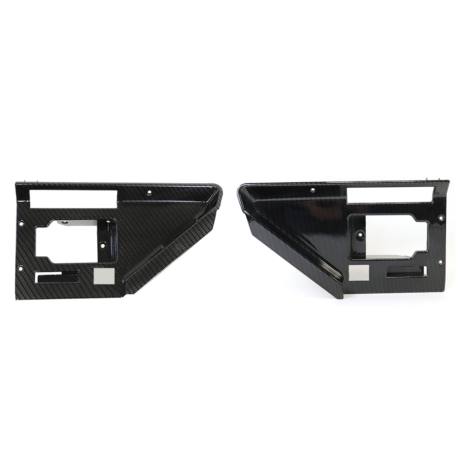1986-1989 Corvette Hydro Carbon Fiber Door Open Latch Bezel with Power Locks Set - Matte Finish - CA-73062CM-Corvette-Store-Online