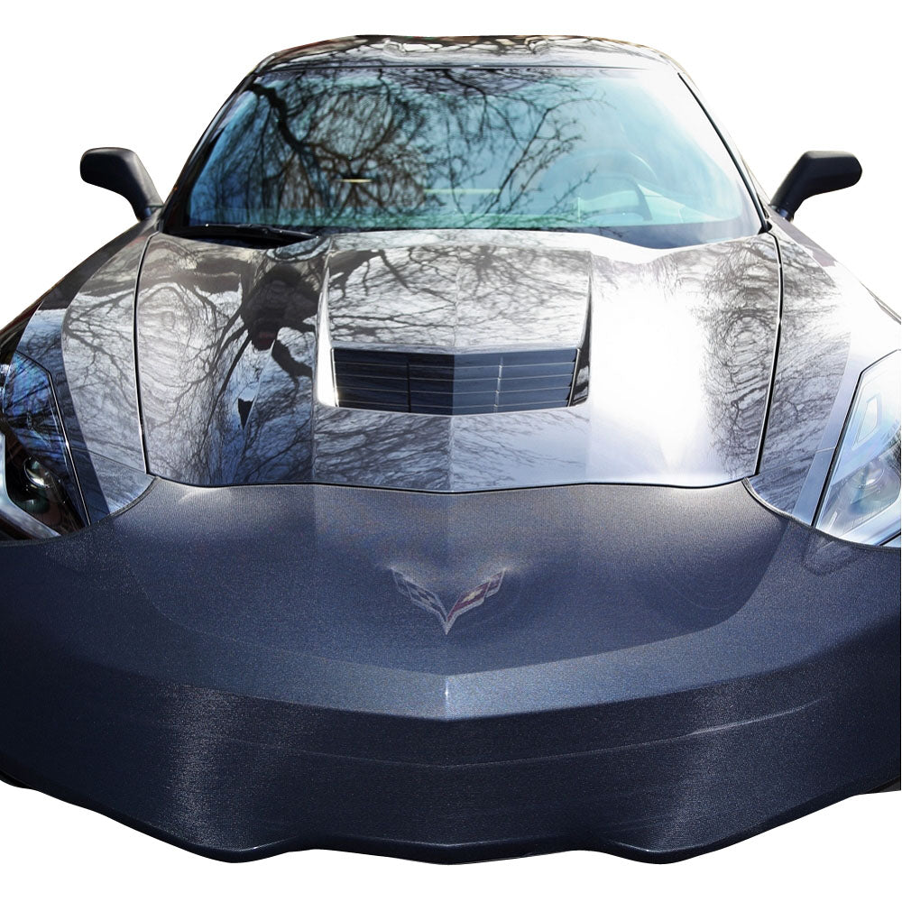 2014-2019 Corvette Front Bumper & Mirror Cover Set - Black - CA-73210-Corvette-Store-Online