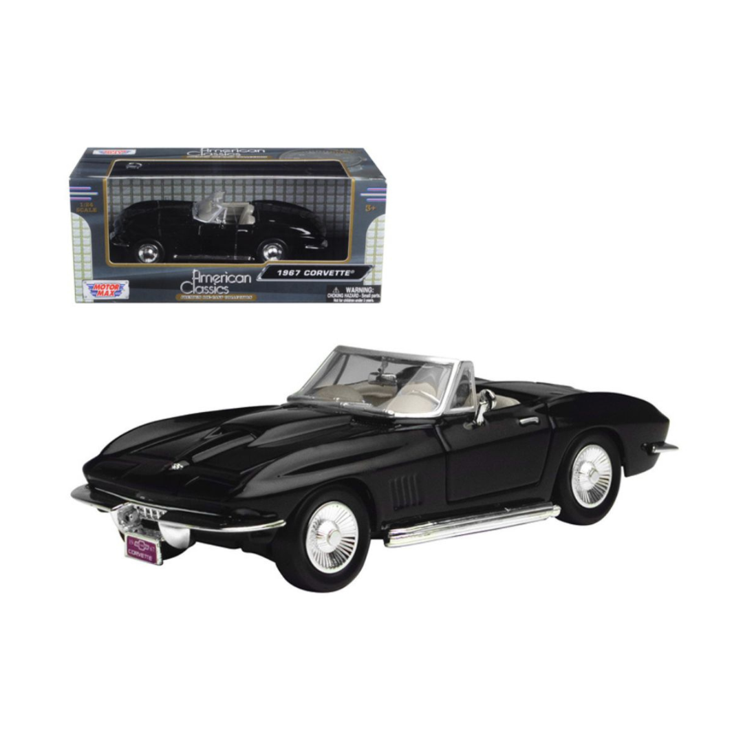 1967 Chevrolet Corvette Black Convertible 1/24 Diecast