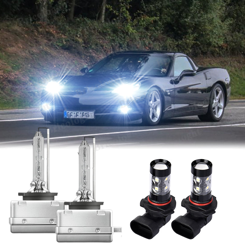 2005-2013 Corvette HIGH POWER LED FOG LIGHT KIT WITH HIGH BEAM LEDS - CA-73255-Corvette-Store-Online