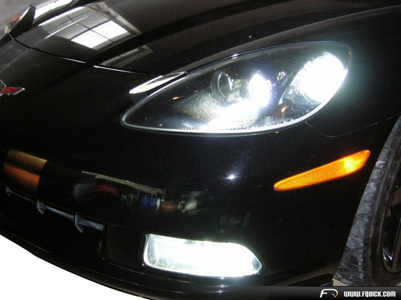 2005-2013 Corvette ALL WHITE LED DAYTIME RUNNING LIGHTS - C6 - CA-73440-Corvette-Store-Online