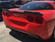 2005-2013 Corvette Hydro Carbon Fiber Extended Spoiler - No-Drill Design Matte Clear Finish Base - CA-73608-Corvette-Store-Online