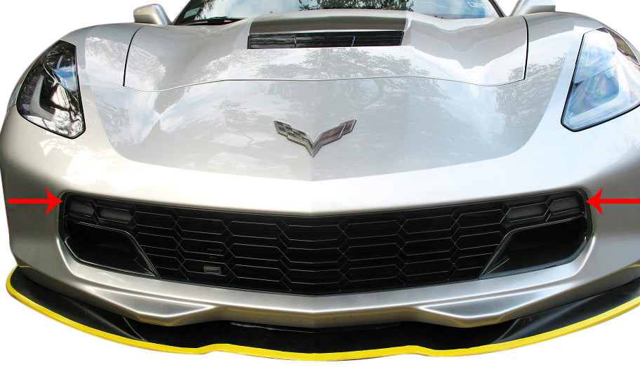 2014-2019 Corvette CARBON FLASH Z06 FRONT LOWER GRILLE - FOR STINGRAYS WITH FACTORY CAMERA MOUNT - CA-73663-Corvette-Store-Online
