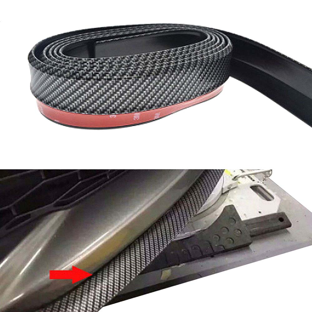 2014-2019 Corvette CARBON FIBER LOOK FRONT SPLITTER TRIM - 100 INCHES - CA-73729-Corvette-Store-Online