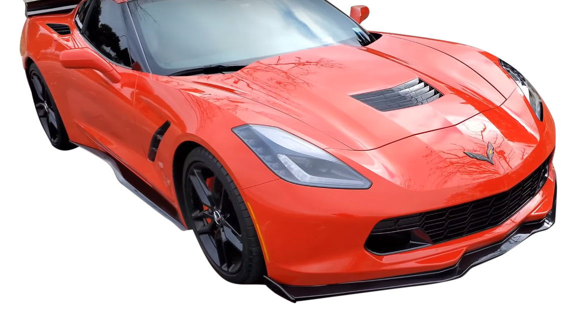 2014-2019 Corvette STAGE 2 UNPAINTED AERO BODY KIT - LIGHT SMOKED W/BLACK BOLTS - CA-73786-Corvette-Store-Online