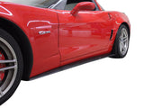 2006-2013 Corvette Carbon Fiber ZR1 Style Side Skirts W/Black ABS Mud Flap Kit - Gs/Z06/ZR1 - CA-74029-Corvette-Store-Online
