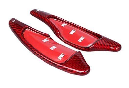 2014-2019 Corvette Carbon Fiber Steering Wheel Shifter Paddles - Red Carbon Fiber - CA-74064-Corvette-Store-Online