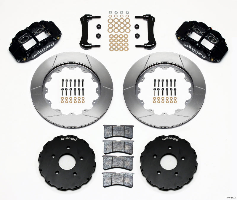 1997-2004 Corvette Forged Narrow SuperLite Big Brake Kit Front - Black - 14-in - Slotted - CA-74289-Corvette-Store-Online