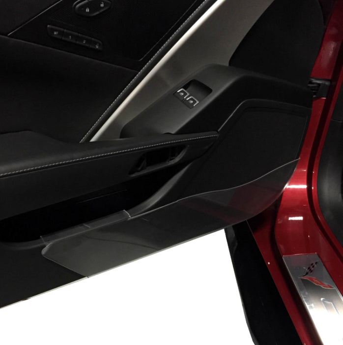 2014-2019 Corvette Door Kicker Protection Covers - Black - CA-75032-Corvette-Store-Online