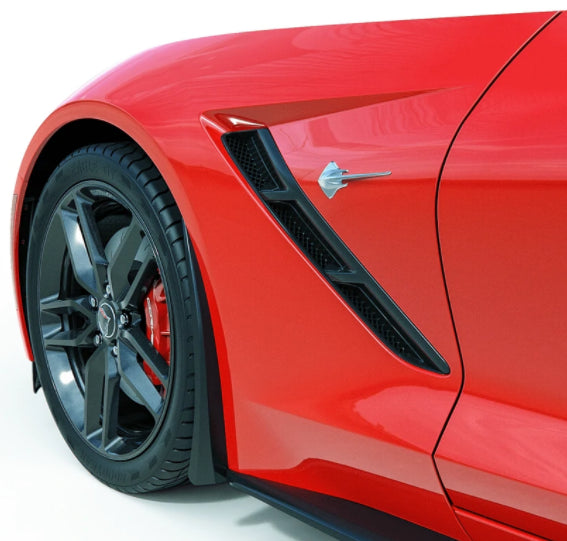 2014-2019 Corvette Extended Carbon Flash Splash Guard Mud Flaps - Front & Rear - CA-75048-Corvette-Store-Online