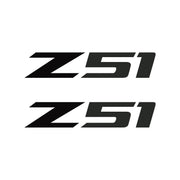 2005-2019 Corvette Z51 Fender Vent Decals - Pair - Gloss Black Z/Matte Dark Gray 51 - Small - CA-75129-Corvette-Store-Online