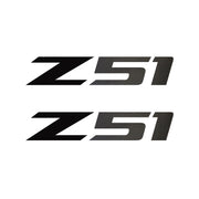 2005-2019 Corvette Z51 Fender Vent Decals - Pair - Gloss Black Z/Black Gloss Carbon Fiber 51 - SM - CA-75142-Corvette-Store-Online