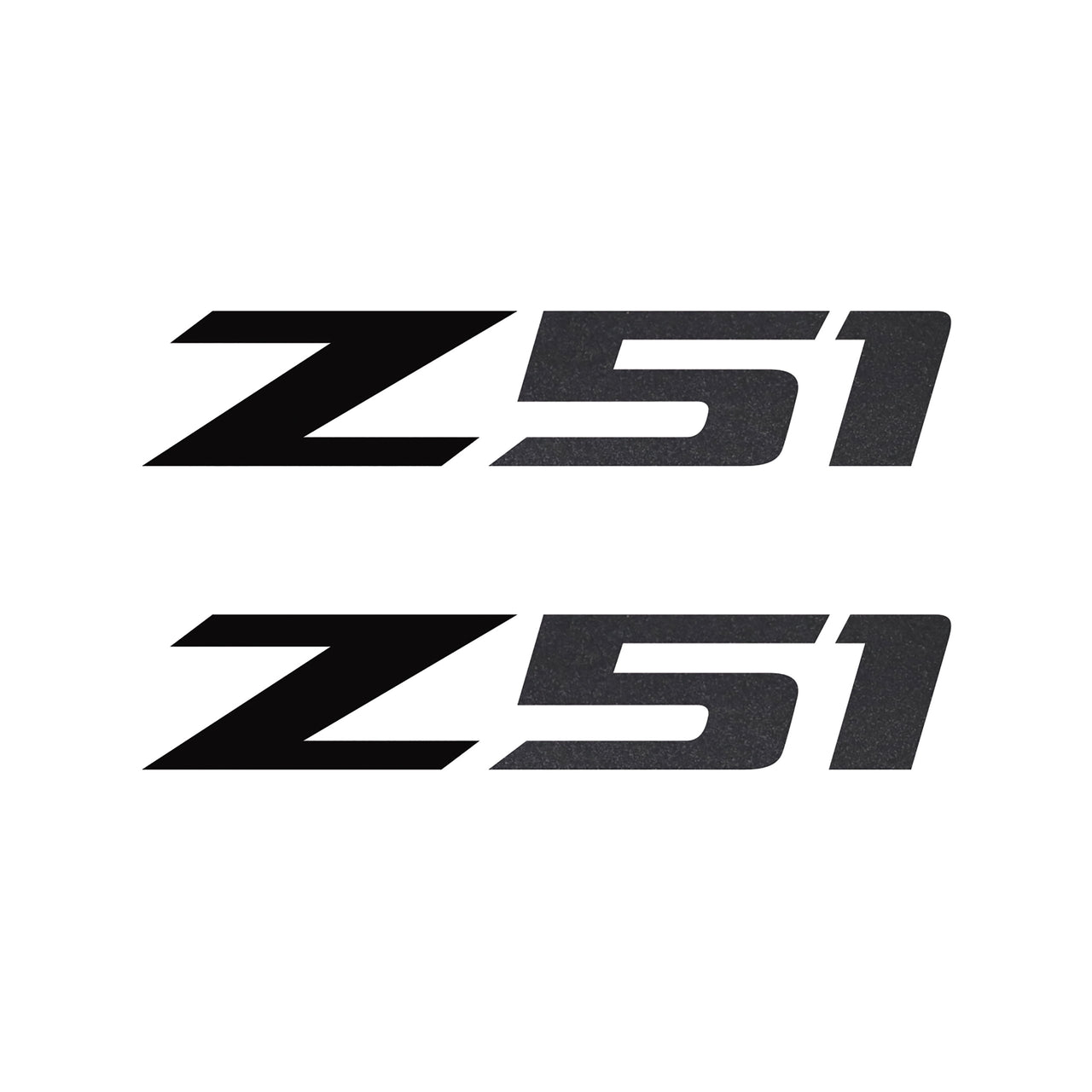 2005-2019 Corvette Z51 Fender Vent Decals - Pr - Gloss Black Z/Gloss Carbon Flash Metallic 51 - SM - CA-75143-Corvette-Store-Online