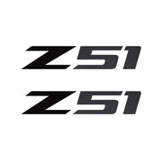 2005-2019 Corvette Z51 Fender Vent Decals - Pr - Gloss Black Z/Gloss Carbon Flash Metallic 51 - SM - CA-75143-Corvette-Store-Online