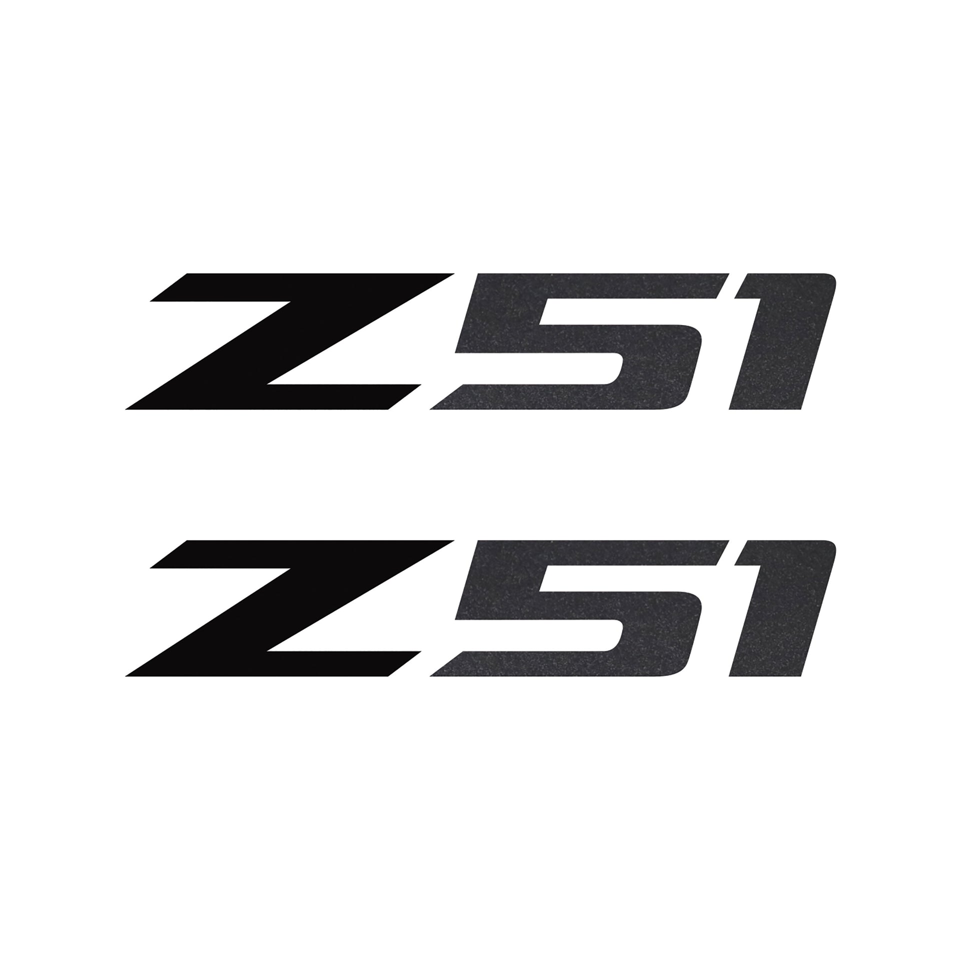 2005-2019 Corvette Z51 Fender Vent Decals - Pr - Gloss Black Z/Gloss Carbon Flash Metallic 51 - SM - CA-75143-Corvette-Store-Online