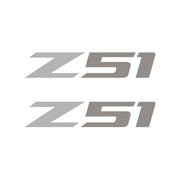 2005-2019 Corvette Z51 Fender Vent Decals - Pair - Gloss Gray Z/Gloss Silver 51 - Small - CA-75181-Corvette-Store-Online