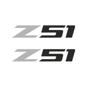 2005-2019 Corvette Z51 Fender Vent Decals - Pair - Gloss Gray Z/Matte Dark Gray 51 - Small - CA-75183-Corvette-Store-Online