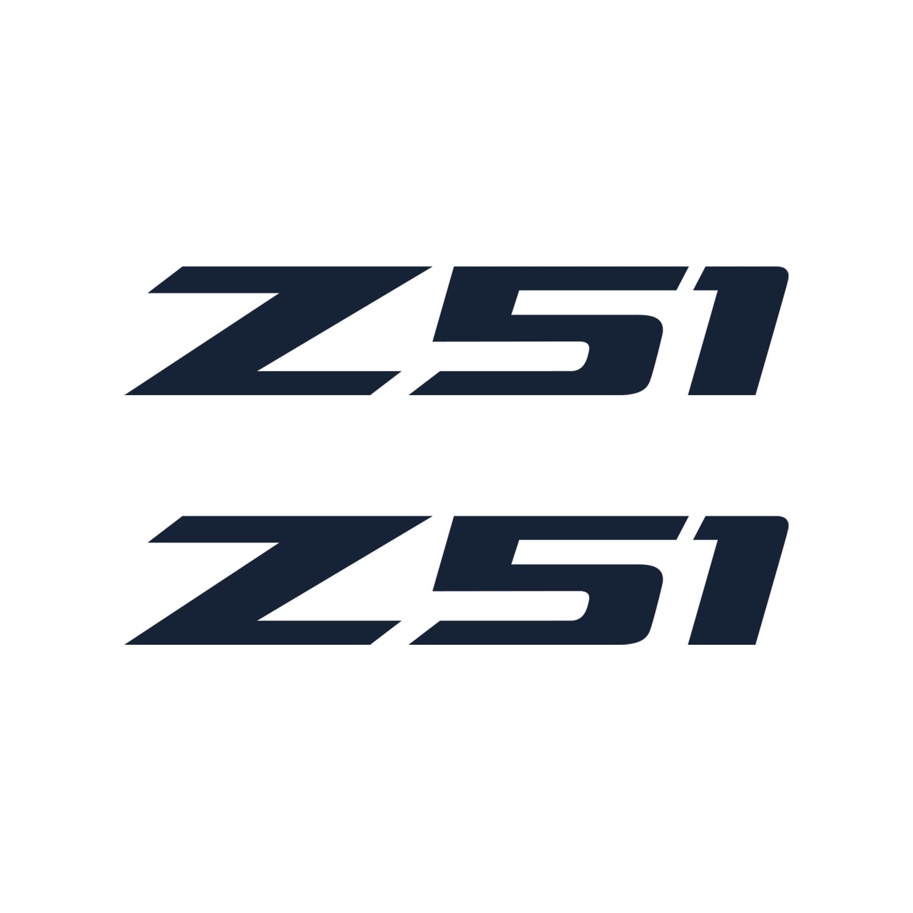 2005-2019 Corvette Z51 Fender Vent Decals - Pair - Gloss Blue Z/Gloss Blue 51 - Large - CA-75189-Corvette-Store-Online