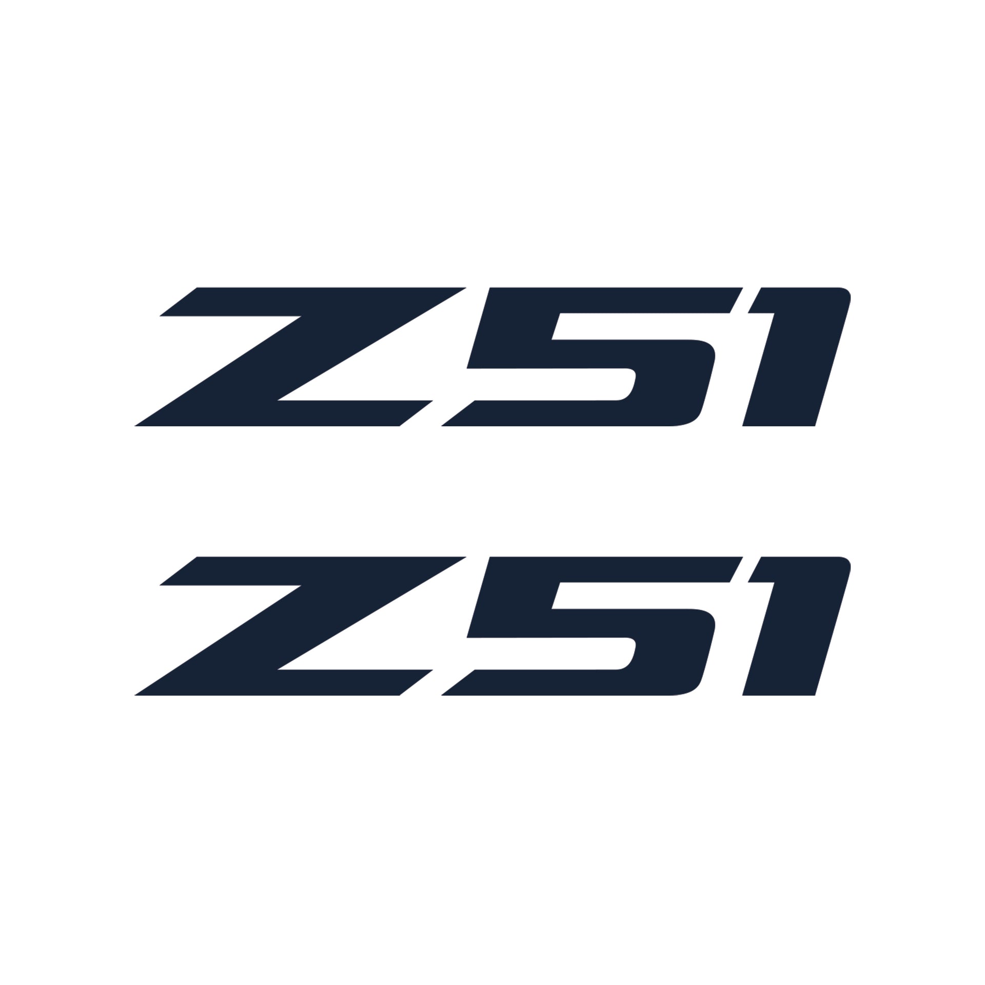 2005-2019 Corvette Z51 Fender Vent Decals - Pair - Gloss Blue Z/Gloss Blue 51 - Large - CA-75189-Corvette-Store-Online