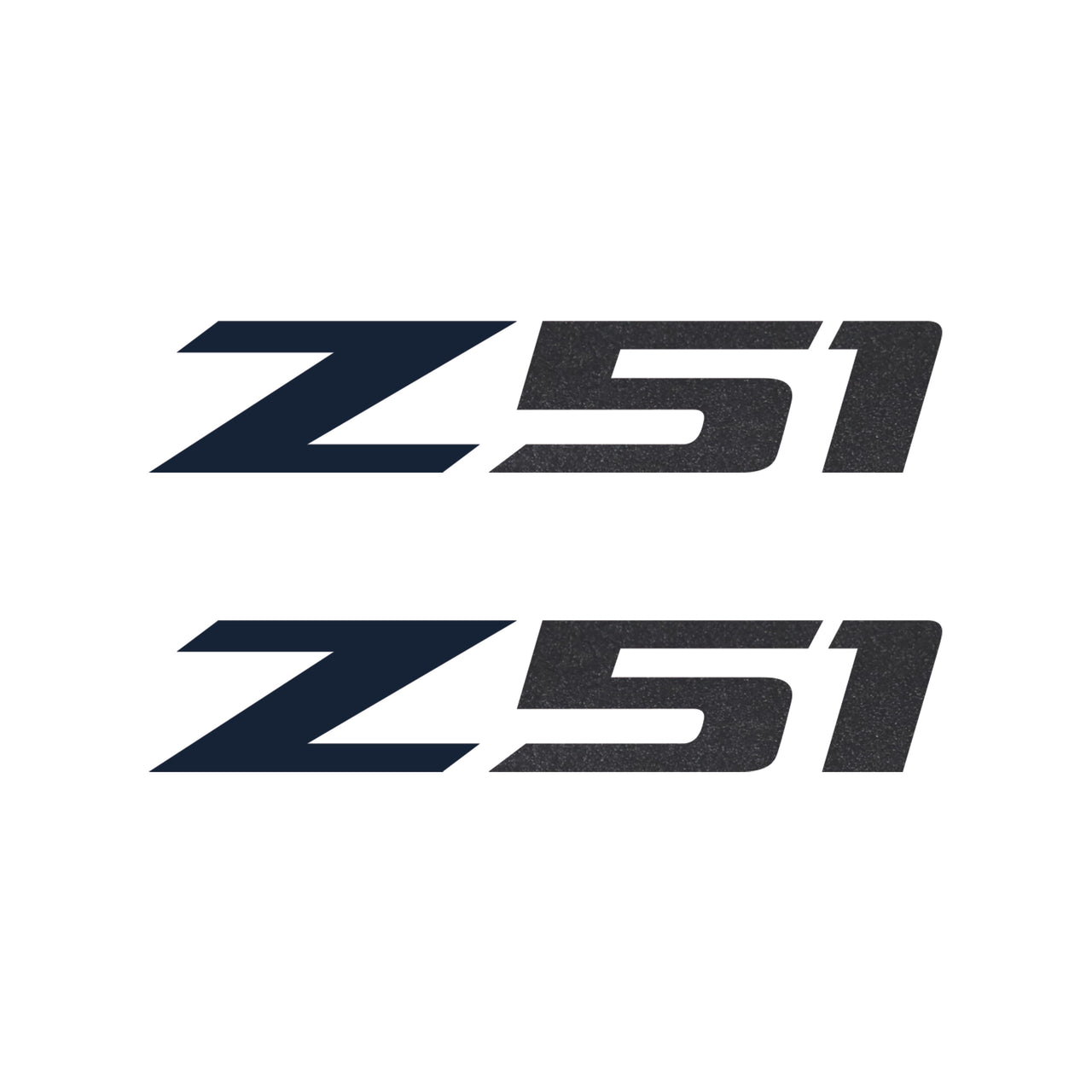 2005-2019 Corvette Z51 Fender Vent Decals - Pair - Gloss Blue Z/Gloss Carbon Flash Metallic 51 - MD - CA-75192-Corvette-Store-Online