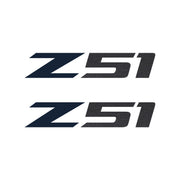 2005-2019 Corvette Z51 Fender Vent Decals - Pair - Gloss Blue Z/Gloss Carbon Flash Metallic 51 - MD - CA-75192-Corvette-Store-Online