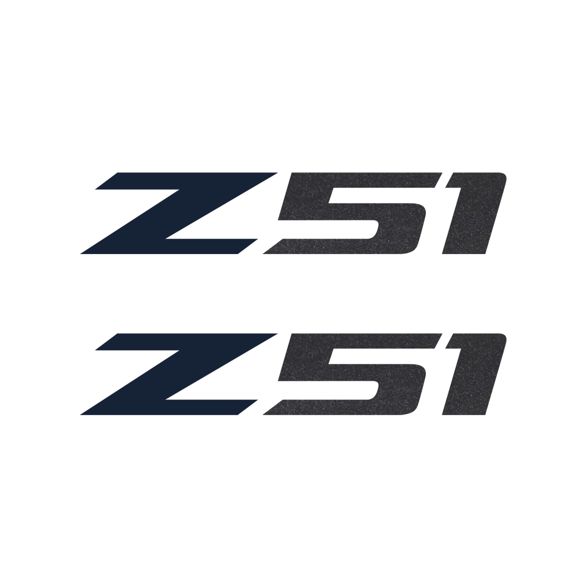 2005-2019 Corvette Z51 Fender Vent Decals - Pair - Gloss Blue Z/Gloss Carbon Flash Metallic 51 - MD - CA-75192-Corvette-Store-Online