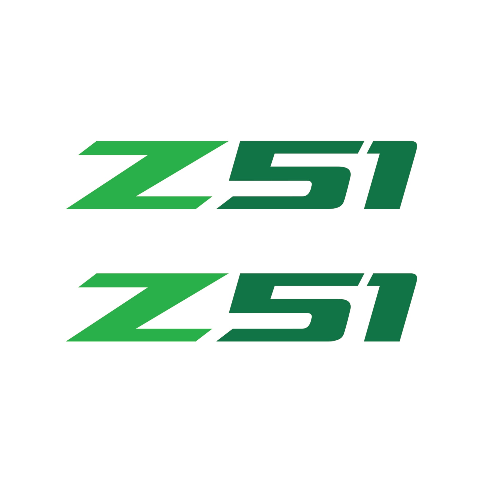 2005-2019 Corvette Z51 Fender Vent Decals - Pair - Gloss Lime Green Z/Gloss Green 51 - Small - CA-75194-Corvette-Store-Online