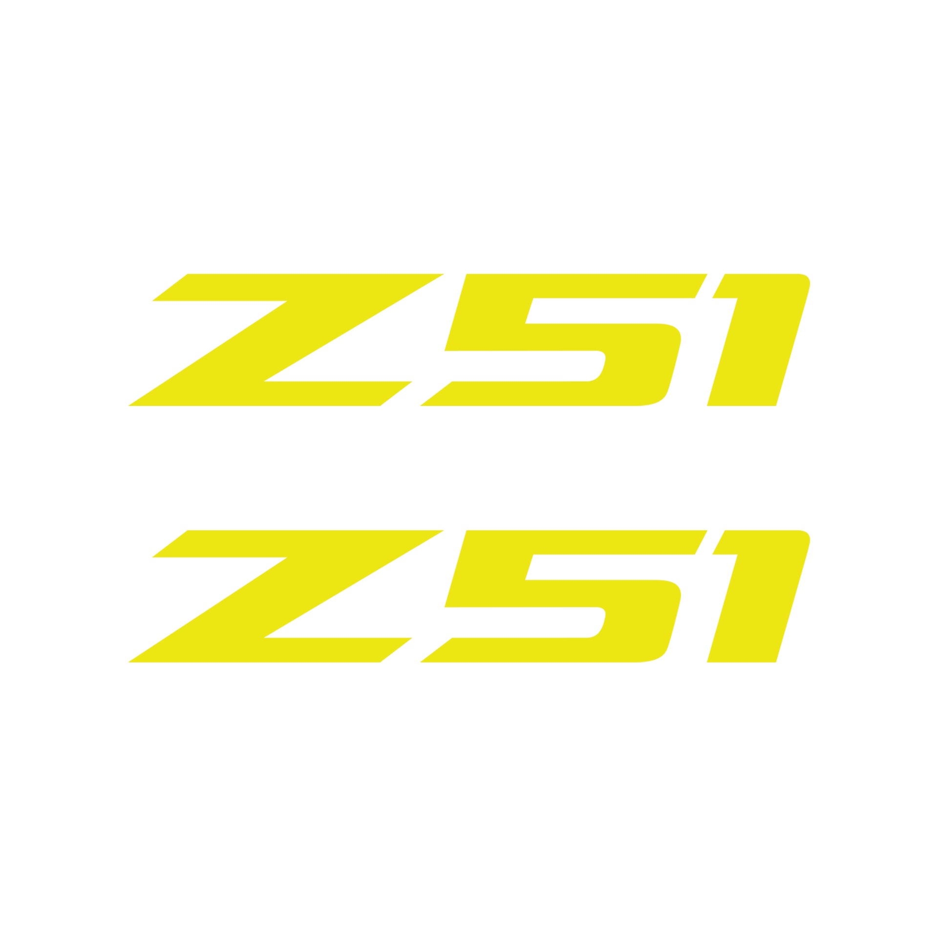 2005-2019 Corvette Z51 Fender Vent Decals - Pair - Gloss Yellow Z/Gloss Yellow 51 - Small - CA-75202-Corvette-Store-Online