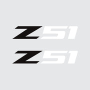2005-2019 Corvette Z51 Fender Vent Decals - Pair -Matte Black Z/Gloss White 51 - Large - CA-75207-Corvette-Store-Online