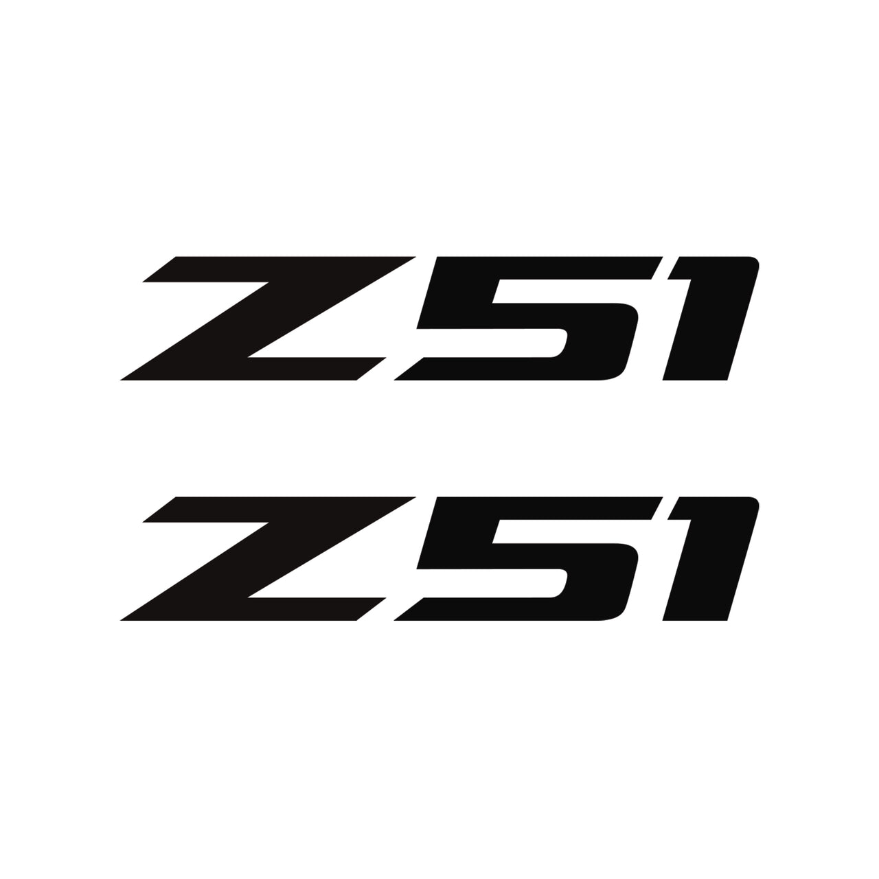 2005-2019 Corvette Z51 Fender Vent Decals - Pair -Matte Black Z/Matte Black 51 - Small - CA-75210-Corvette-Store-Online