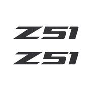 2005-2019 Corvette Z51 Fender Vent Decals - Pr - Gloss Carbon Flash Metallic Z/Gloss Carbon Flash Metallic 51 - Small - CA-75221-Corvette-Store-Online