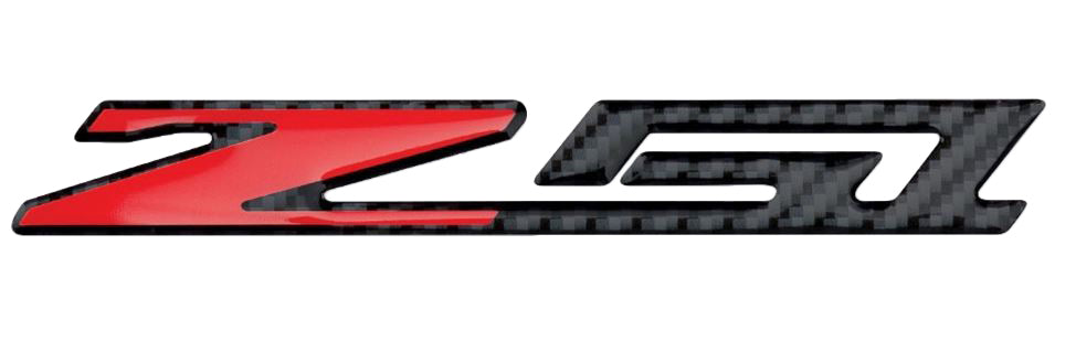 2014-2019 Corvette Stingray/Z51 Carbon Fiber Look Premium UV Coated Emblem W/O Trim  3in - CA-75233-Corvette-Store-Online