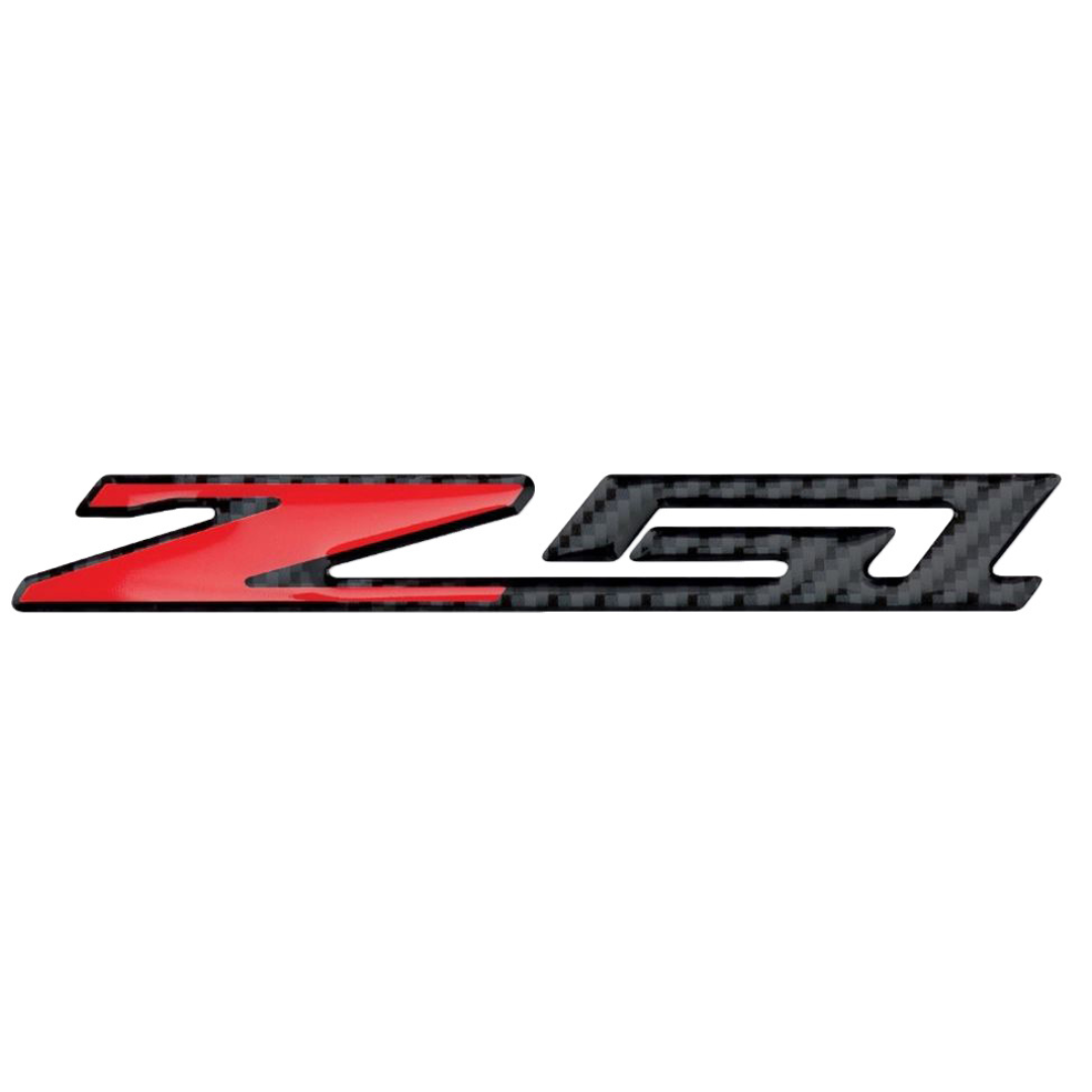 2014-2019 Corvette Stingray/Z51 Carbon Fiber Look Premium UV Coated Emblem W/O Trim  3in - CA