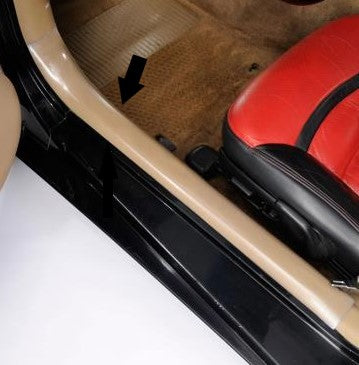 1997-2004 Corvette Inner Door Sill Protectors - Full Length Clear - CA-75278-Corvette-Store-Online