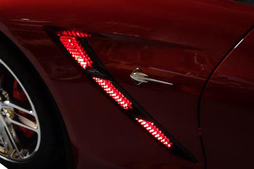 2014-2019 Corvette Side Fender Vent LED Strip Lighting W/On/Off Switch - White - CA-75541-Corvette-Store-Online