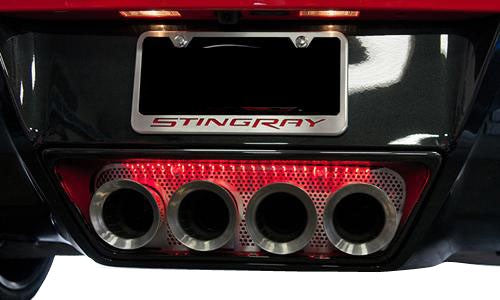 2014-2019 Corvette Exhaust Plate LED Strip Lighting W/On/Off Switch - Red - CA-75547-Corvette-Store-Online