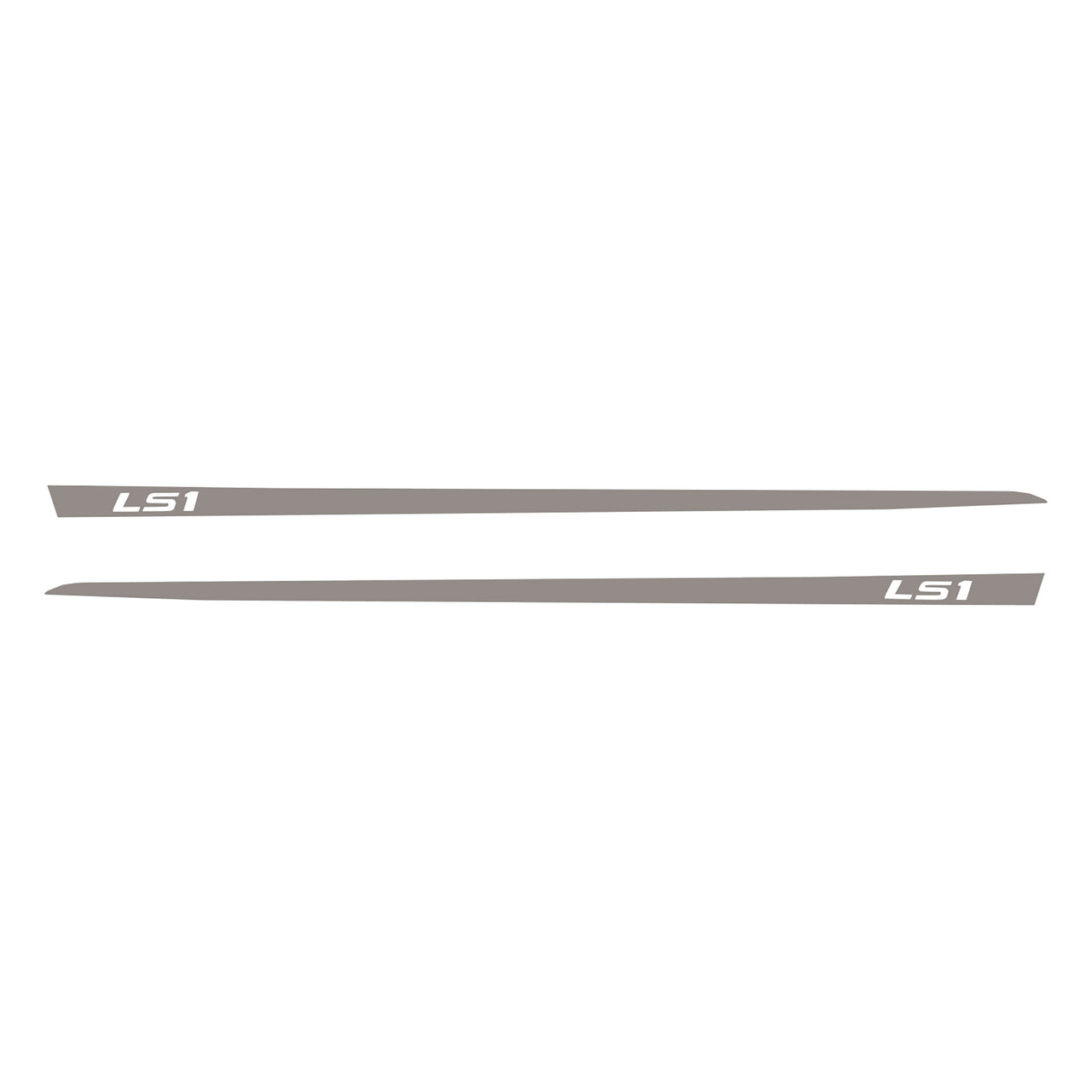 1997-2004 Corvette Hood Stripe Decals - Gloss Silver - LS1 Script - CA-75627-Corvette-Store-Online