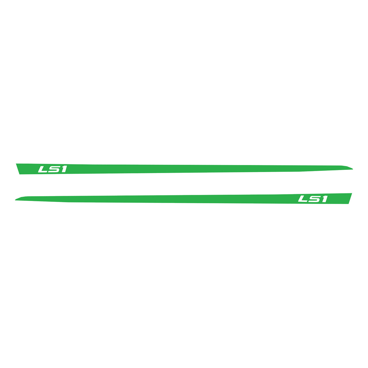 1997-2004 Corvette Hood Stripe Decals - Gloss Lime Green - LS1 Script - CA-75630-Corvette-Store-Online
