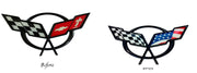 1997-2004 Corvette UV Coated Front & Rear Emblem American Flag Overlay Set - CA-75659-Corvette-Store-Online