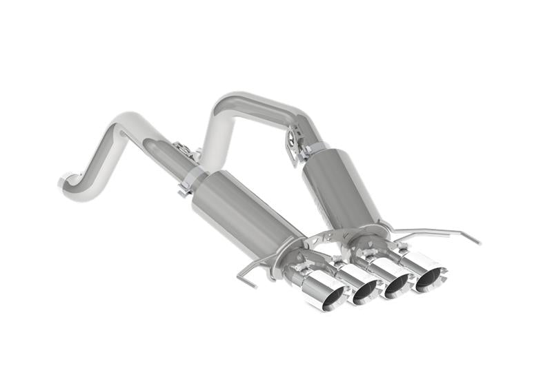 2014-2019 Corvette Dual Muffler Axle Back Exhaust w/Quad 4in Dual Wall Stainless Steel Tips - CA-75743-Corvette-Store-Online