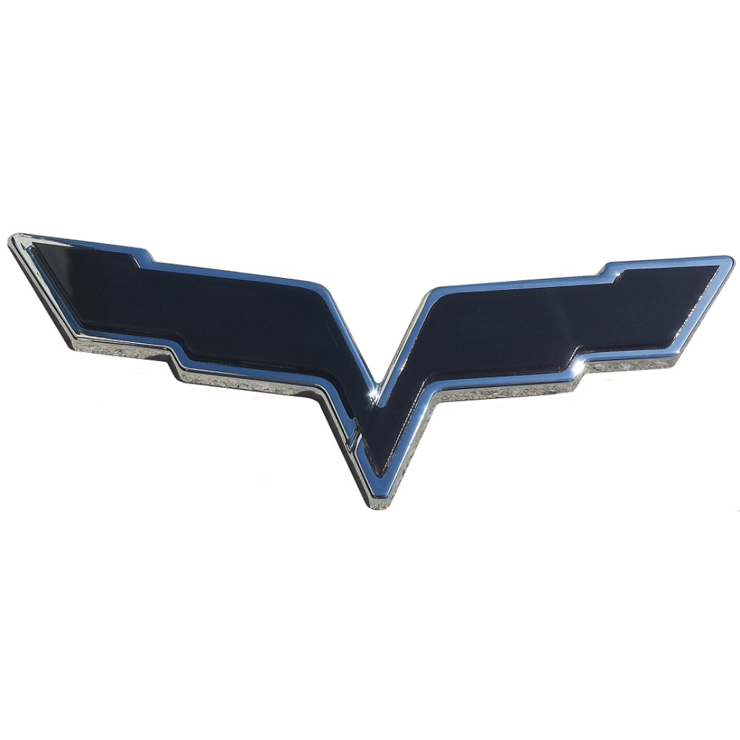 2005-2013 Corvette Emblem Complete Blackout Pair - Acrylic - CA