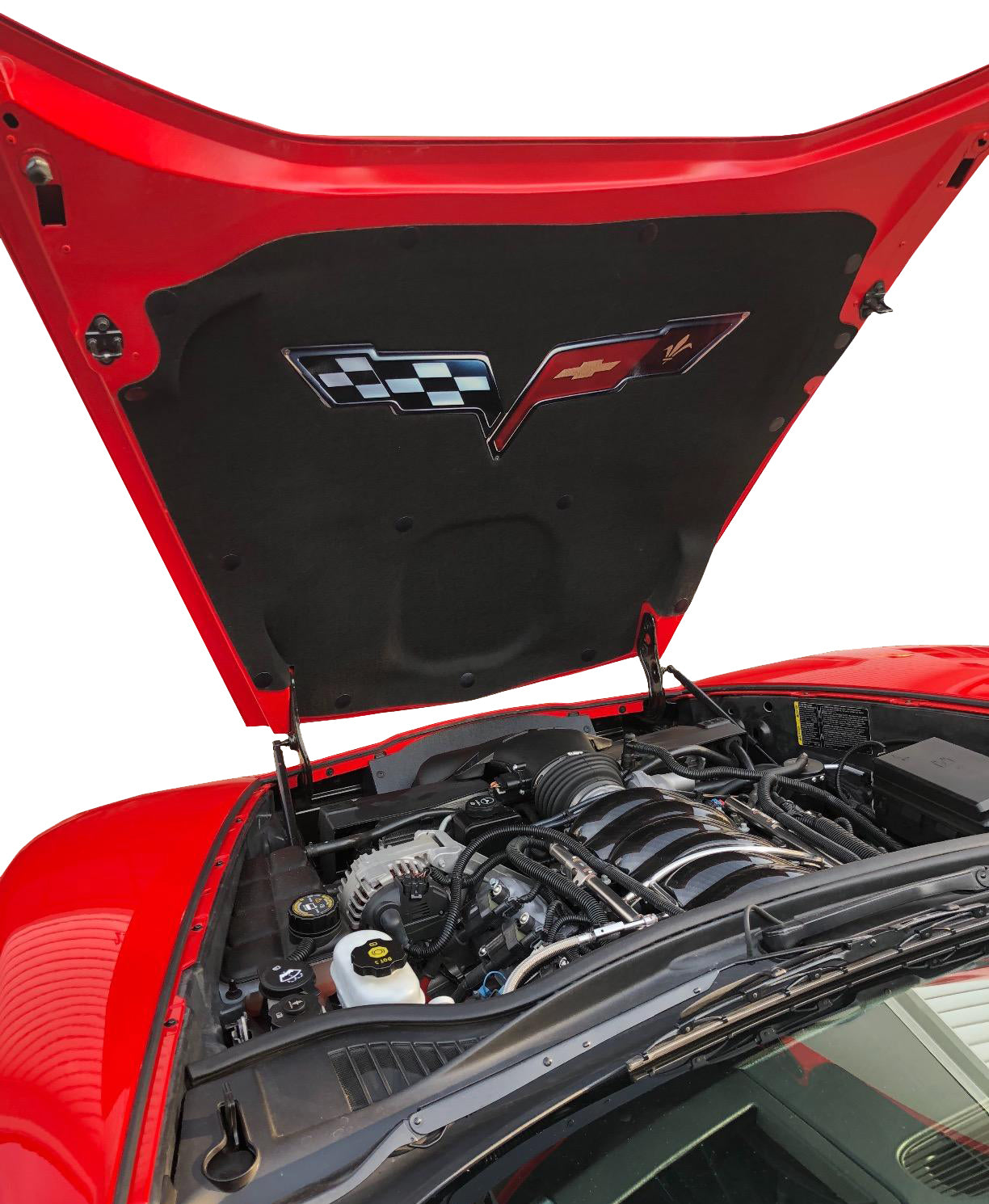 2005-2013 Corvette Underhood Liner Emblem - CA-75797-Corvette-Store-Online