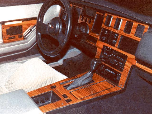 1986-1988 Corvette No-Mar Faux Wood Center Dash & Console Overlay Kit - Rosewood - 4Spd - CA-75884-Corvette-Store-Online
