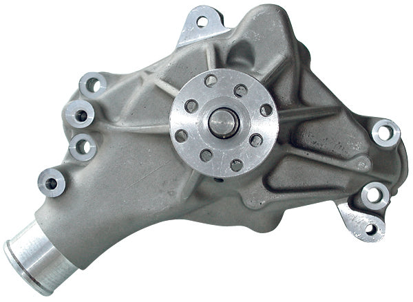 1968-1982 Corvette Small Block High Flow Mechanical Water Pump - Satin Aluminum - Long - CA-75912-Corvette-Store-Online